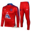 FC Bayern München Trainings Sweatshirt Pak Quarter-zip 2022-23 Rood Blauwe - Kids